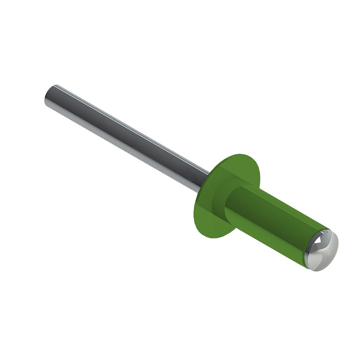 Заклёпка вытяжная Daxmer 4,0х10 RAL 6018 (750шт) нерж/нерж