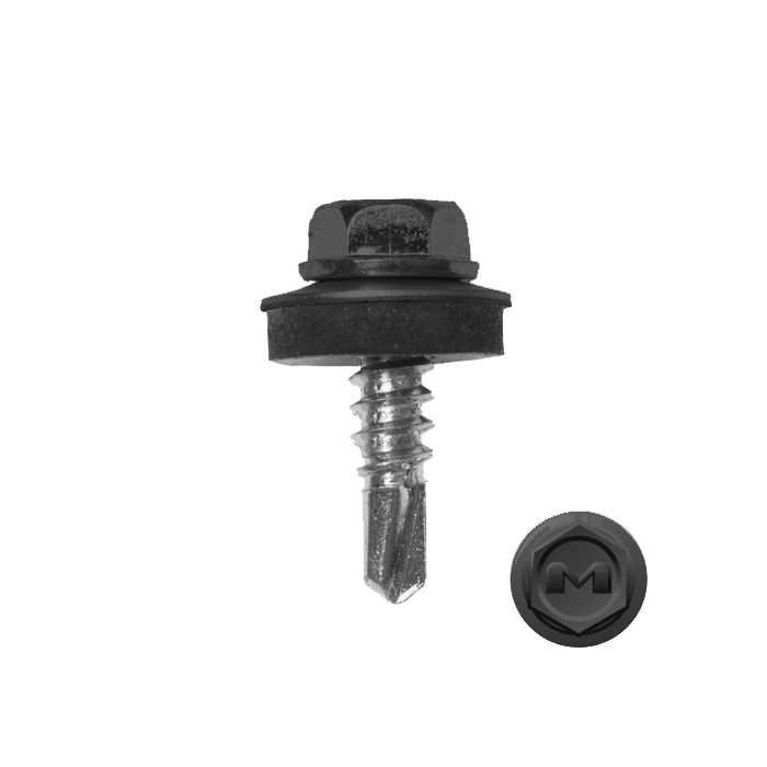 Саморез по металлу Daxmer 5,5х19 RAL 7005 (250) сверло №3